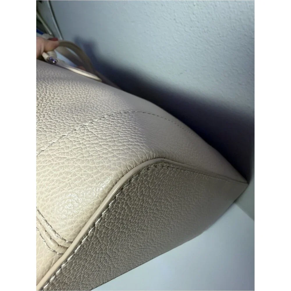 Furla Pebbled Dome Satchel in Pink/Beige